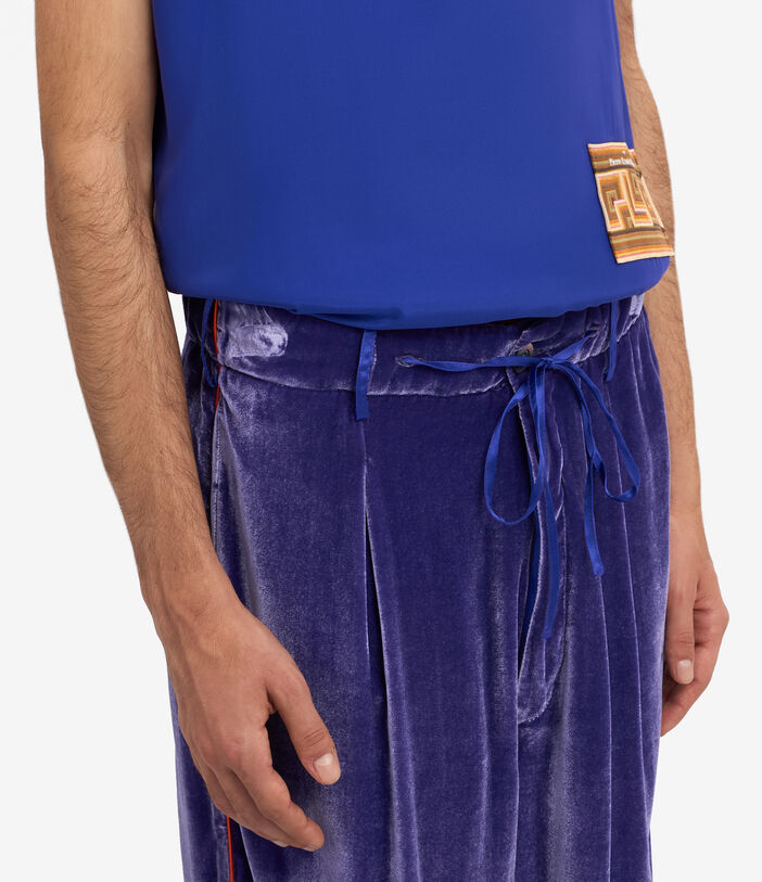 Pierre Louis Mascia KANPUR Trousers Viscose Silk VIOLA KANPURUPT12387VIVIOLA