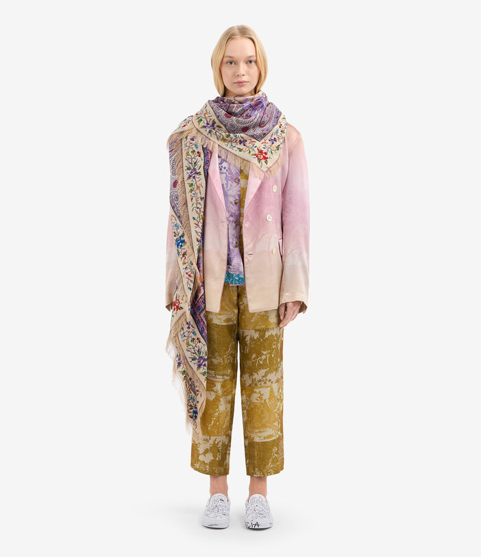 Pierre Louis Mascia ALOE Longsleeve Shirt Silk LAVENDER - MUSTARD ALOESCML12049SE514990101