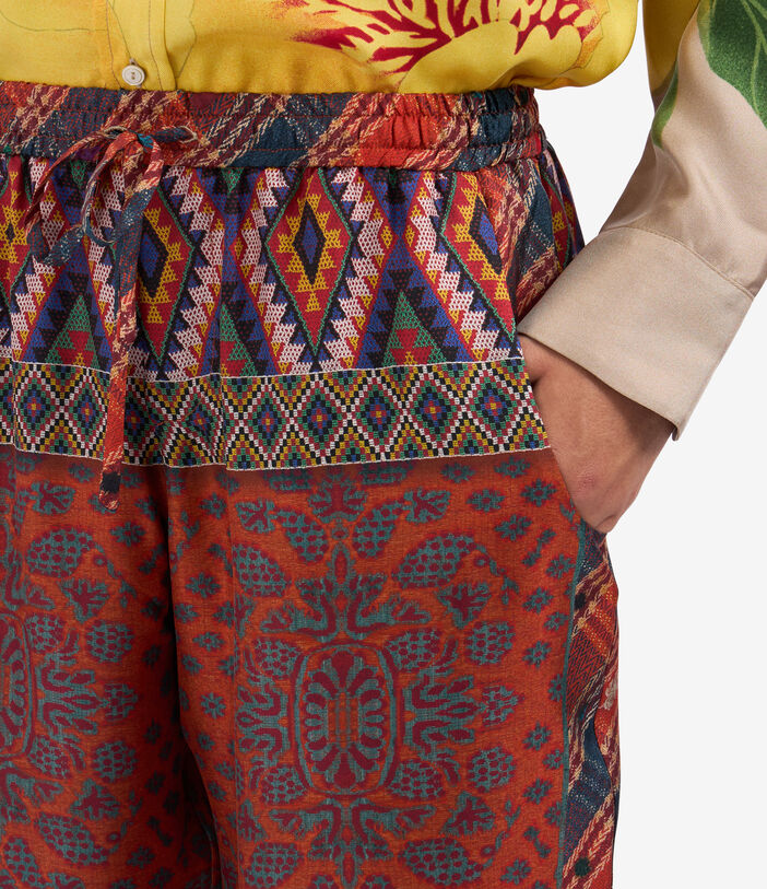 Pierre Louis Mascia ALOE Trousers Silk Multicolor ALOESPT10959SE513271101