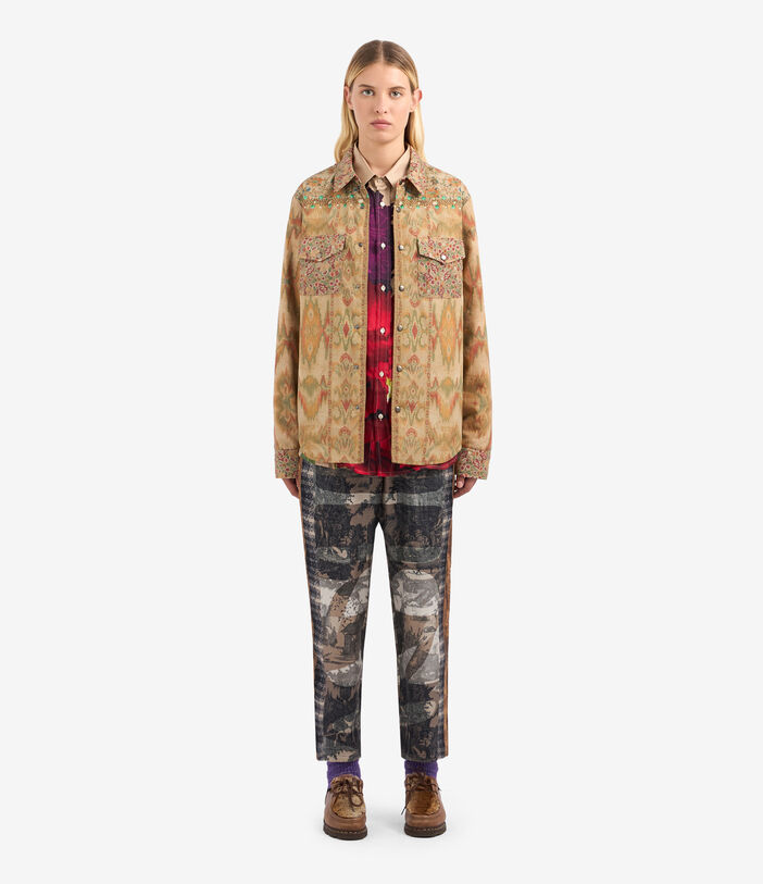 Pierre Louis Mascia ALOE Trousers Silk Multicolor ALOESPT10959SE513282101