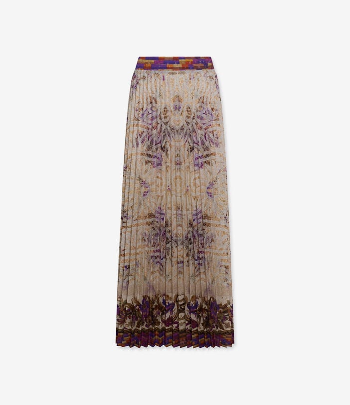 Pierre Louis Mascia CETO Pleated Maxi Skirt Polyester MALVA CETOSGO11564PL518002101