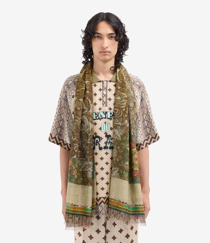 Pierre Louis Mascia HAWNBCI Scarf Cotton Silk 65x190 GIARDINO BOTANICO HAWNBCISW065X190ACO517579101