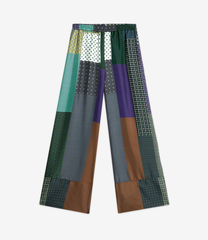 Pierre Louis Mascia CIALDA Palazzo Trousers Silk Multicolor CIALDASPT10766SE513293101