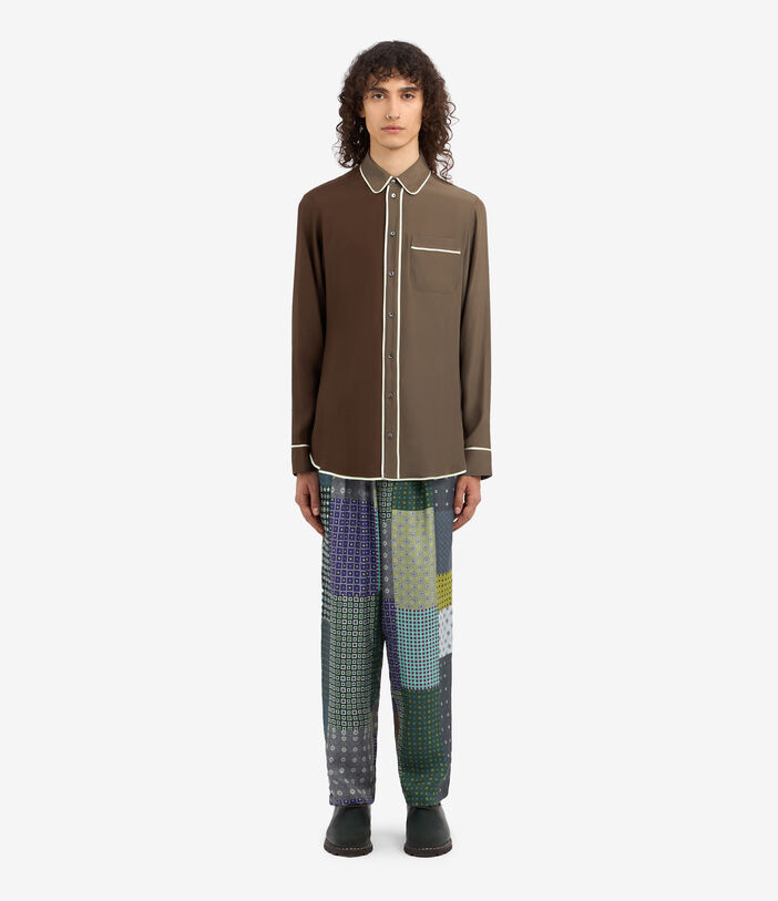 Pierre Louis Mascia ADANAR Longsleeve Shirt Silk CASTAGNA ADANARUCML10642SEKAKICASTAGNA