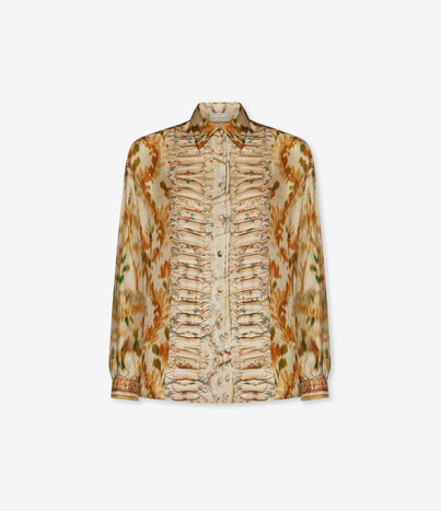 Pierre Louis Mascia ALOE Chemise Manches Longues Soie ARAZZO DI CANNELLA ALOESCML12049SE519475101
