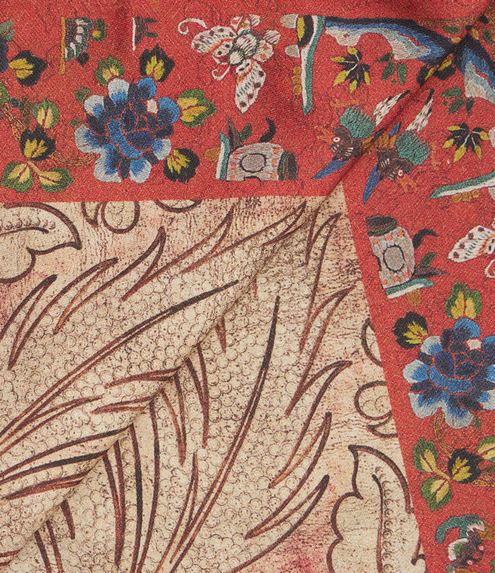 Pierre Louis Mascia CERBIATTOOTT Floral Table Napkin Cotton 50x50 TERRACOTTA CERBIATTOOTTB050X050PACCO513166101