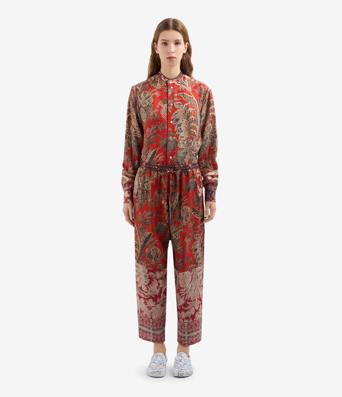 Pierre Louis Mascia ALOE Trousers Silk SPICE RED ALOESPT10959SE514850101