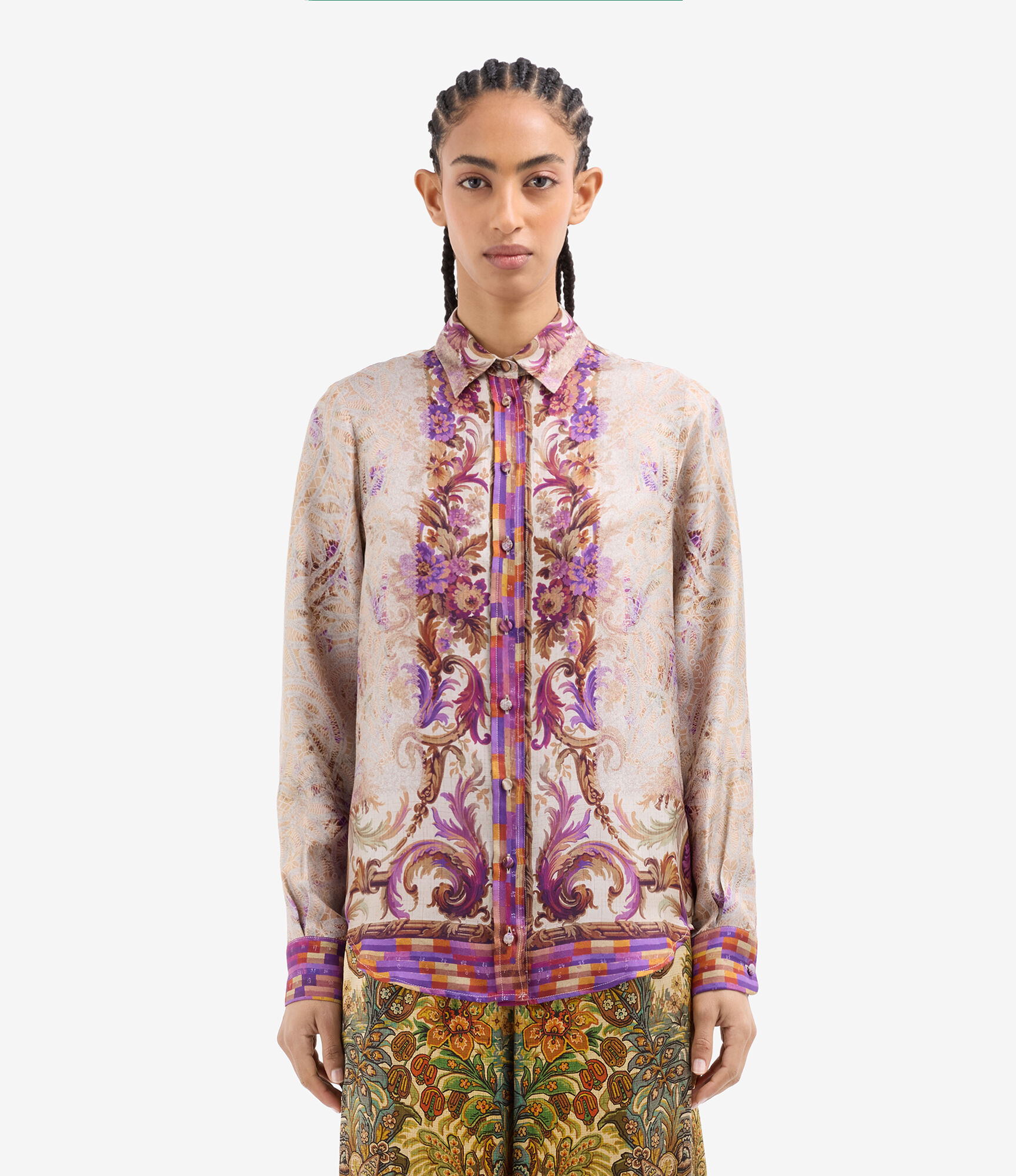 ALOE Longsleeve Shirt Silk in MALVA | Pierre-Louis Mascia®
