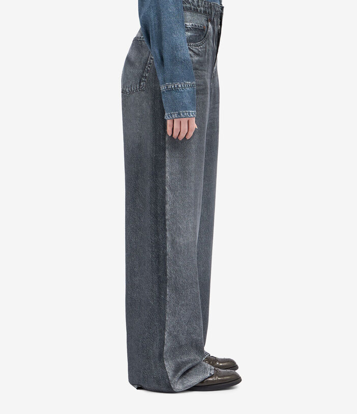 Pierre Louis Mascia ALOE Trousers Silk Pierre Louis Mascia ALOE Trousers Silk BLACK DENIM ALOESPT12566SE515240103