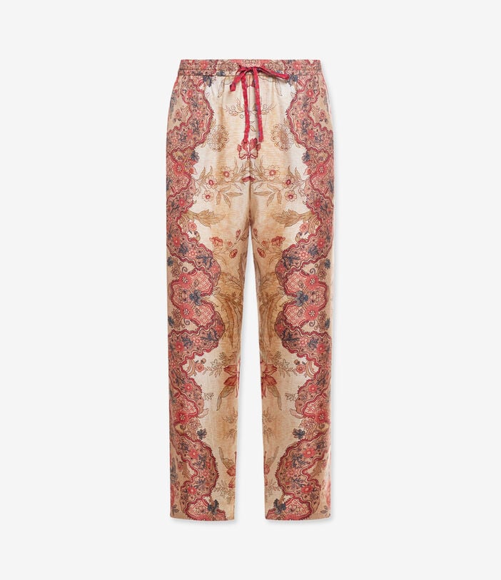 Pierre Louis Mascia ALOE Trousers Silk FIORI D’ARGILLA ALOESPT10959SE517904101
