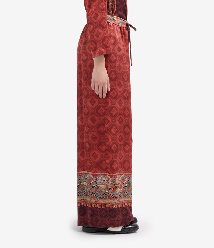 Pierre Louis Mascia MUTKA Palazzo Trousers Silk GRANATO MUTKASPT11094SE516405101