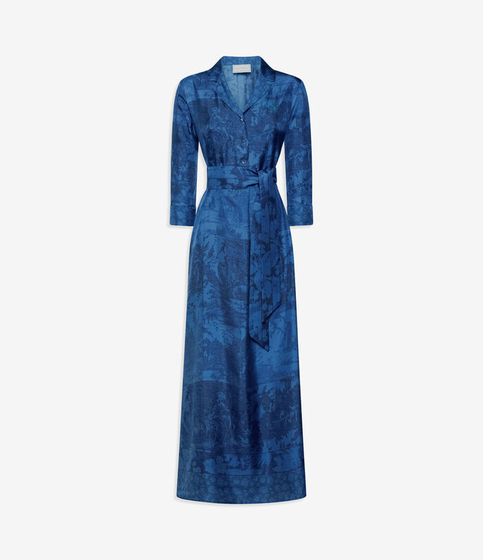 Pierre Louis Mascia ALOEGUM Shirt Dress Silk Pierre Louis Mascia ALOEGUM Shirt Dress Silk COBALTO ALOEGUMSAB11899SE516037103