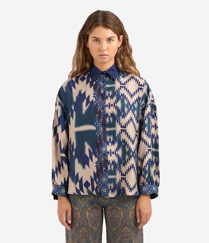 Pierre Louis Mascia CIALDA Longsleeve Shirt Silk Multicolor CIALDASCML12049SE513520101