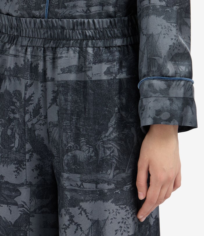Pierre Louis Mascia ALOEGUM Palazzo Trousers Silk Pierre Louis Mascia ALOEGUM Palazzo Trousers Silk ARDESIA ALOEGUMSPT12609SE516070104