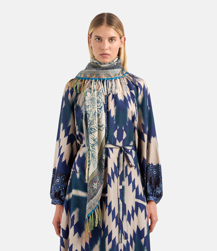 Pierre Louis Mascia ALOEUW Scarf Silk 100x100 Multicolor ALOEUWSW100X100RPFSE51273410118
