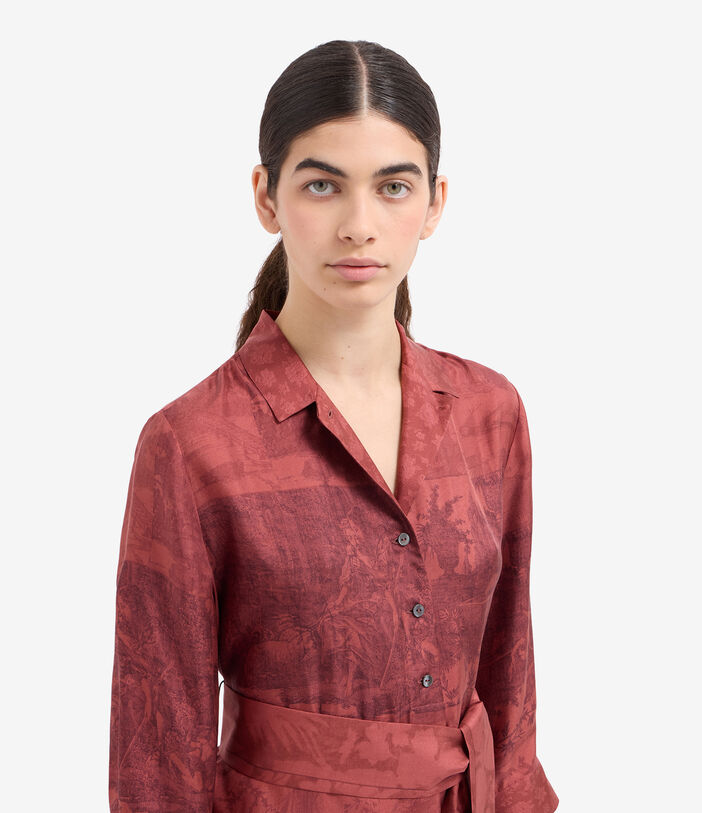 Pierre Louis Mascia ALOEGUM Shirt Dress Silk Pierre Louis Mascia ALOEGUM Shirt Dress Silk TERRACOTTA ALOEGUMSAB11899SE516037106