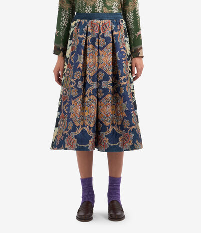 Pierre Louis Mascia ALOSOL Skirt Polyester Silk Multicolor ALOSOLGO11912PL513302101
