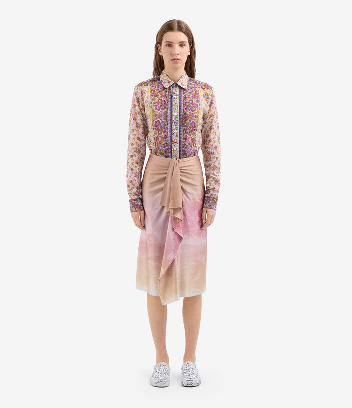 Pierre Louis Mascia ADASTRGUM Skirt Silk DUSTY ROSE ADASTRGUMSGO11827SE514980101