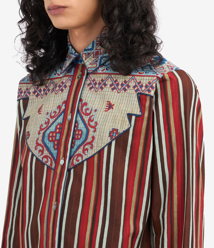 Pierre Louis Mascia TESLABIO Longsleeve Shirt Cotton Multicolor TESLABIOSCML12317CO513218101