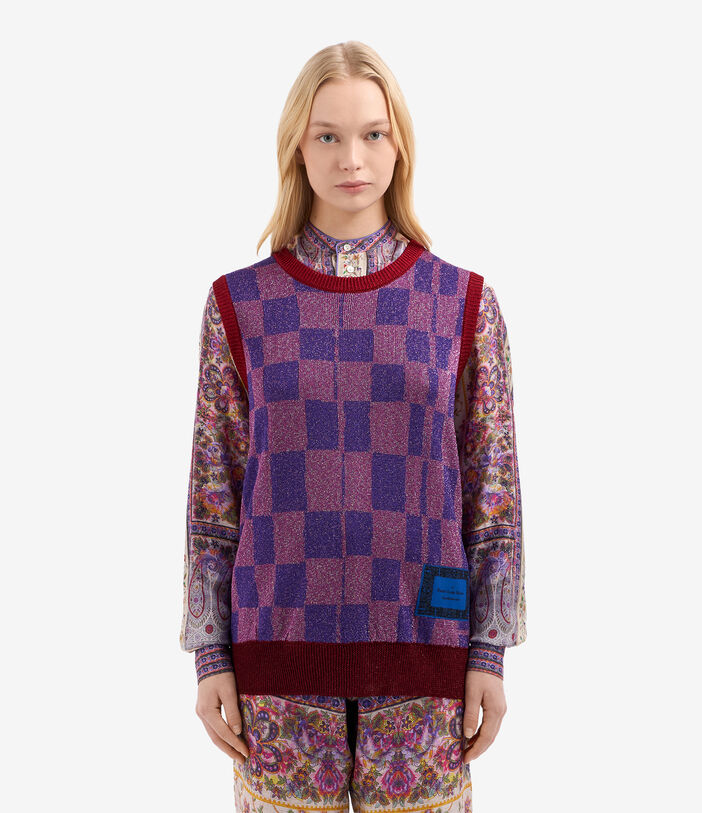 Pierre Louis Mascia TRICOT Gilet Acetate Multicolor TRICOTGLPPP002ACQUADRO