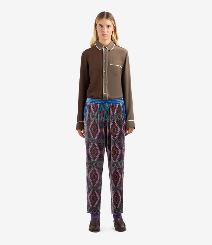 Pierre Louis Mascia KANPUR Trousers Viscose Silk Multicolor KANPURSVPT11667VI513581101