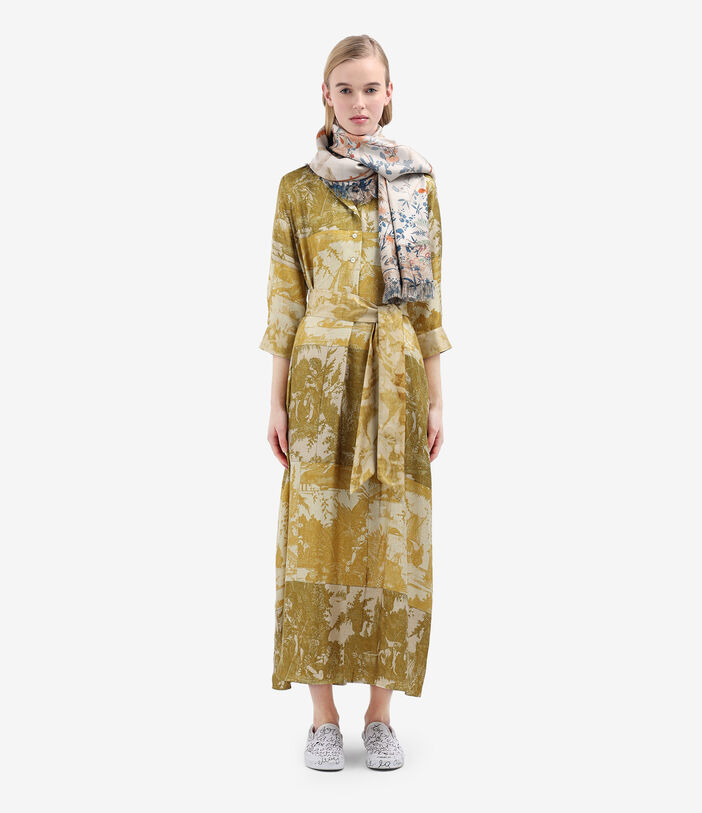 Pierre Louis Mascia ALOE Shirt Dress Silk MUSTARD ALOESAB11899SE515619101