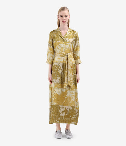 Pierre Louis Mascia ALOE Shirt Dress Silk MUSTARD ALOESAB11899SE515619101