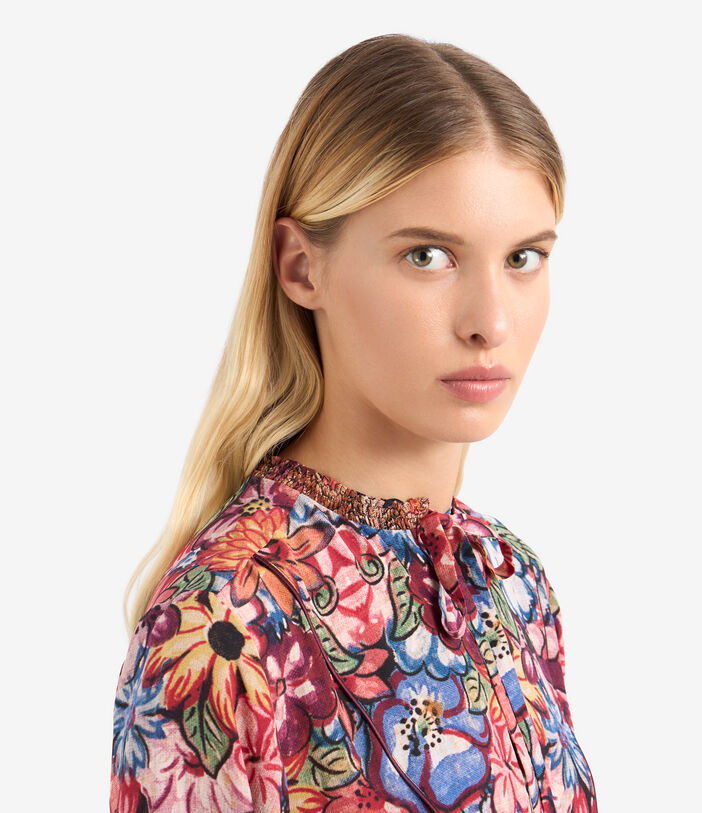 Pierre Louis Mascia BRULE Shirt Dress Silk Multicolor BRULESAB12182SE513336101