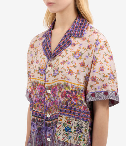 Pierre Louis Mascia ALOE Shortsleeve Shirt Silk MULTICOLOR ALOESCMC11927SE514856101