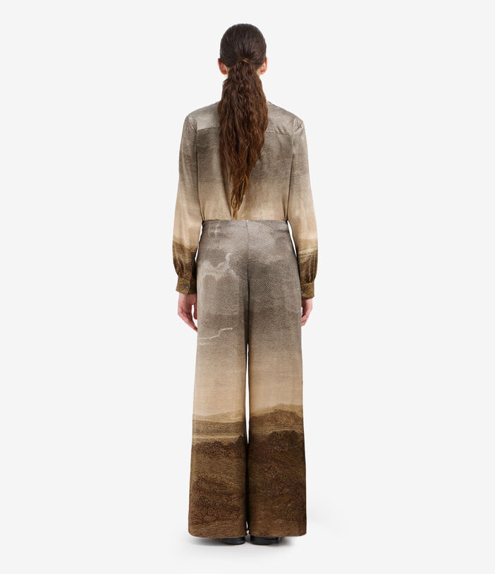 Pierre Louis Mascia ADASTRGUM Palazzo Trousers Silk Multicolor ADASTRGUMSPT12409SE516337101