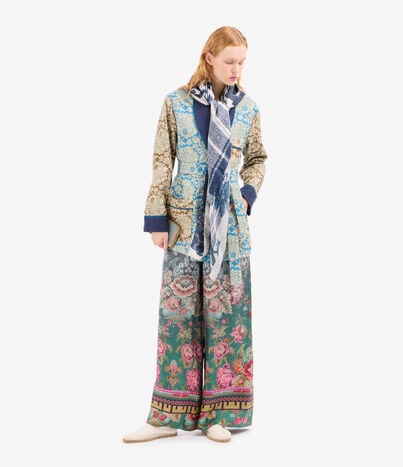 Pierre Louis Mascia ALOE Palazzo Trousers Silk PEONIA ALOESPT12450SE517991101