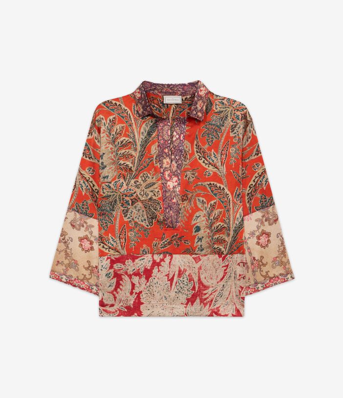 Pierre Louis Mascia ADASTRGUM Longsleeve Shirt Silk SPICE RED ADASTRGUMSCML12432SE514781101