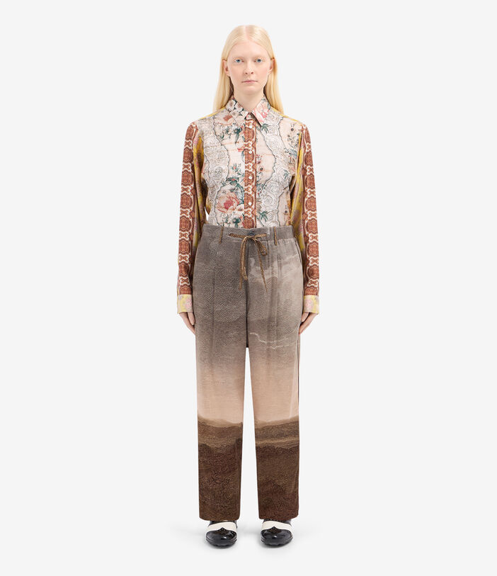 Pierre Louis Mascia ADASTRGUM Trousers Silk Multicolor ADASTRGUMSPT12172SE516333101
