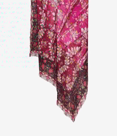 Pierre Louis Mascia ALOEUW Shawl Scarf Silk 135x195 ROSA DAMASCO ALOEUWSW135X195S4SE517306101