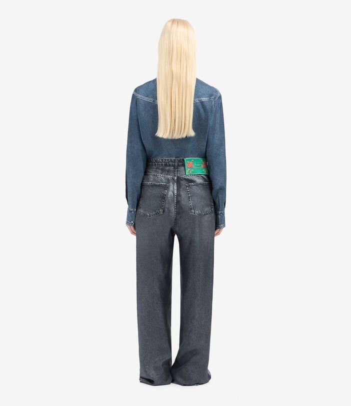 Pierre Louis Mascia ALOE Trousers Silk Pierre Louis Mascia ALOE Trousers Silk BLACK DENIM ALOESPT12566SE515240103