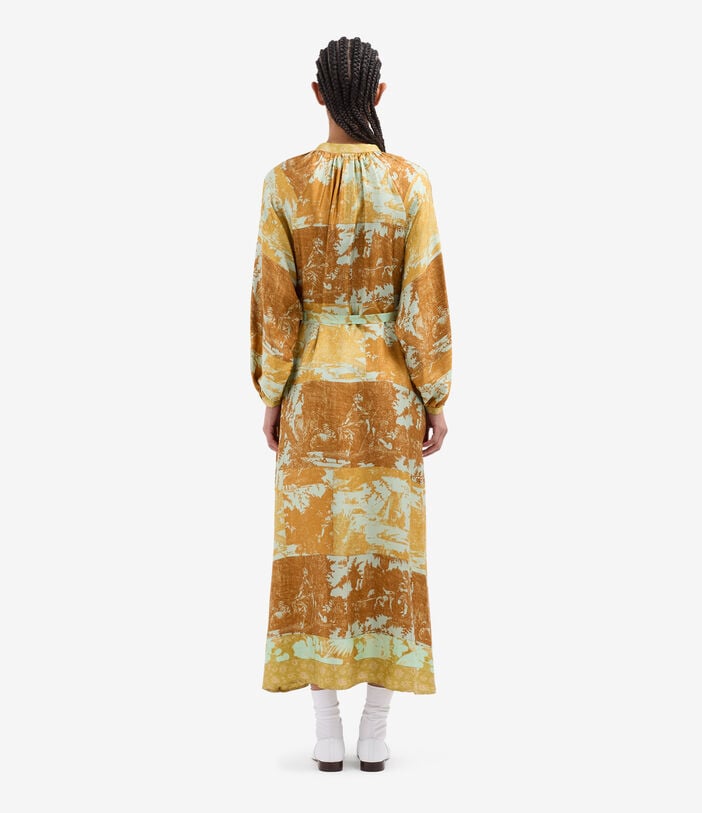 Pierre Louis Mascia ALOE Shirt Dress Silk CARAMELLO ALOESAB11524SE518012103