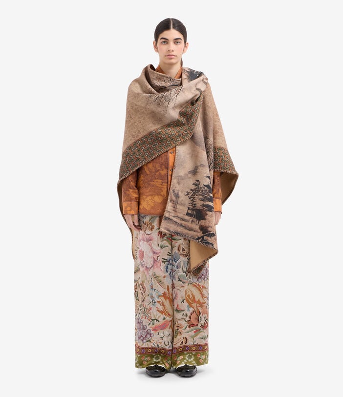 Pierre Louis Mascia PANCAKE Poncho Cape Wool Pierre Louis Mascia PANCAKE Poncho Cape Wool Multicolor PANCAKESGAPH006WO516617101