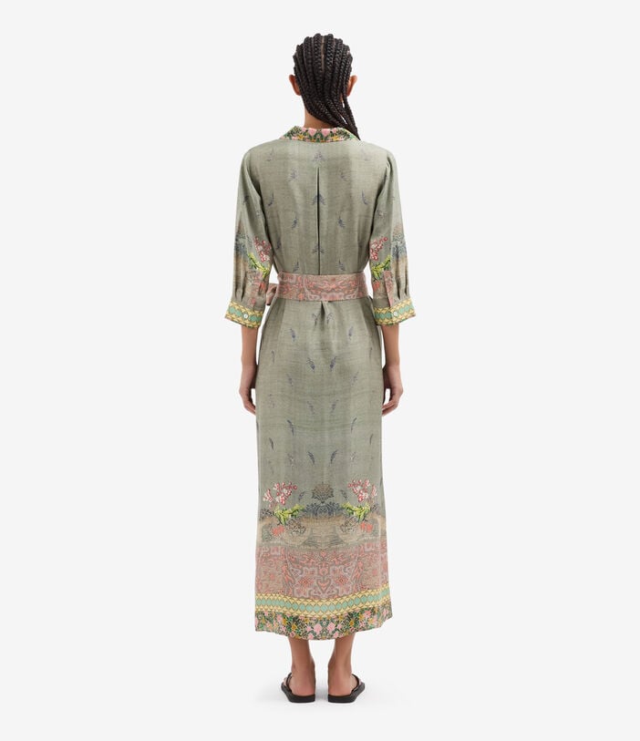 Pierre Louis Mascia ALOE Shirt Dress Silk ULIVO ALOESAB11899SE518571101