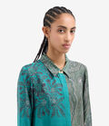 Pierre Louis Mascia ALOE Shirt Dress Silk TURCHESE PATCHWORK ALOESAB12448SE518069101