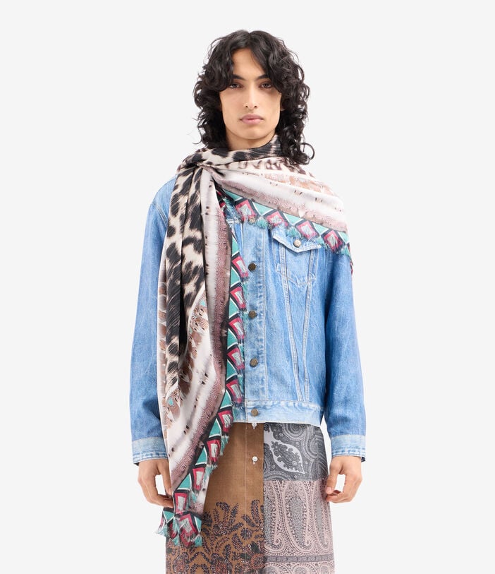 Pierre Louis Mascia ALOEUW Shawl Scarf Silk 135x195 TRAMA SELVATICA ALOEUWSW135X195S4SE517298101