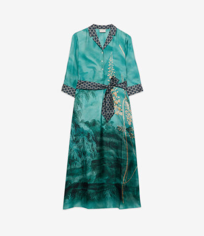Pierre Louis Mascia ALOE Shirt Dress Silk Multicolor ALOESAB11899SE515617101