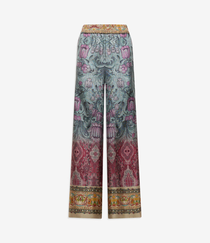 Pierre Louis Mascia CIALDA Palazzo Trousers Silk Multicolor CIALDASPT12450SE516416101