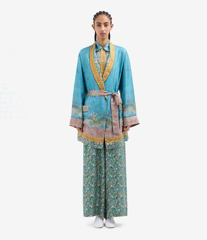 Pierre Louis Mascia ALOE Dressing Gown Silk CELESTE ALOESVT10010L92SE518152101