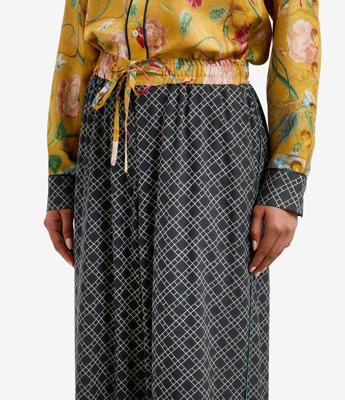 Pierre Louis Mascia ADANASTR Palazzo Trousers Silk Multicolor ADANASTRSVPT11094SE122471101