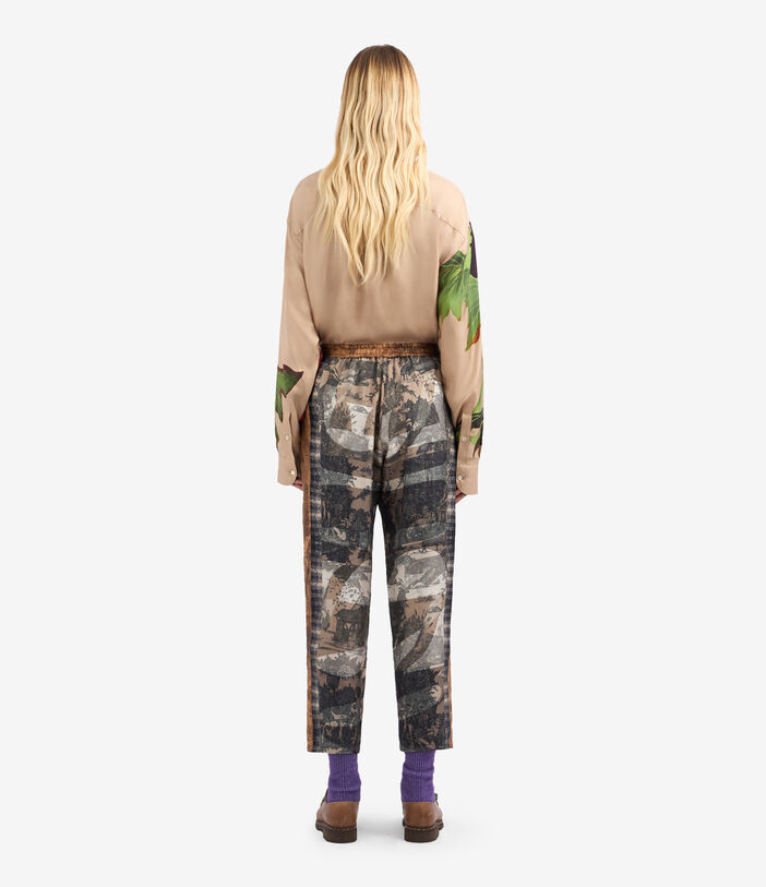 Pierre Louis Mascia ALOE Trousers Silk Multicolor ALOESPT10959SE513282101