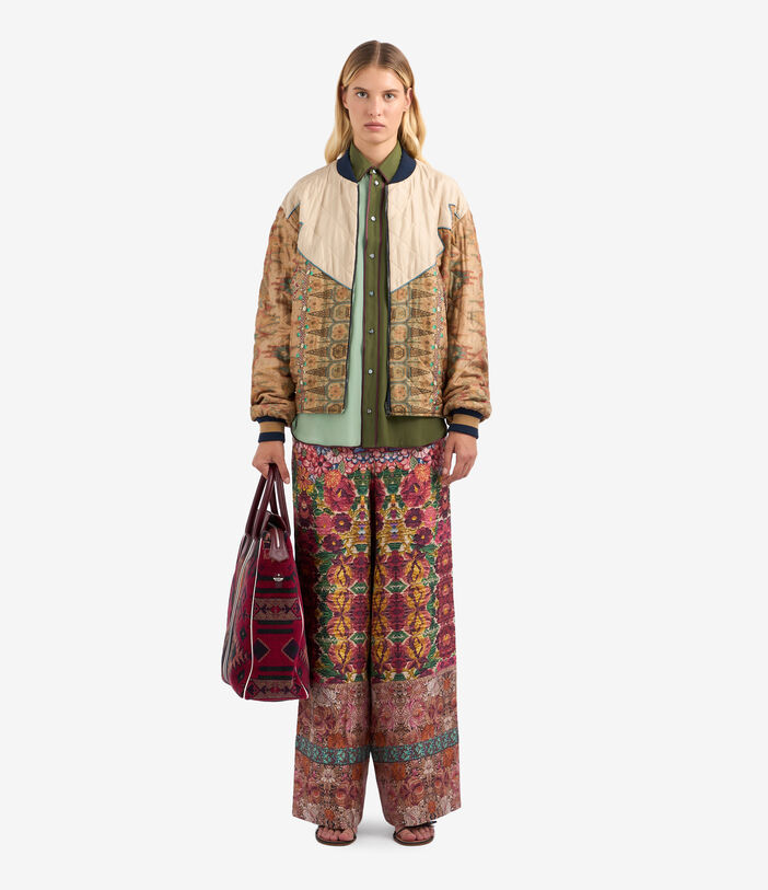 Pierre Louis Mascia CIALDA Palazzo Trousers Silk Multicolor CIALDASPT10766SE513295101