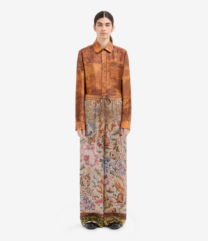 Pierre Louis Mascia MUTKA Palazzo Trousers Silk Pierre Louis Mascia MUTKA Palazzo Trousers Silk Multicolor MUTKASPT11094SE516404101