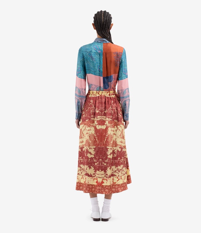 Pierre Louis Mascia ALOE A-line Skirt Silk BAROCCO ALOESGO12353SE518136101