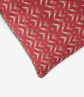 Pierre Louis Mascia CIALDA Floral Cushion Silk 90x90 CHEVRON RED CIALDAS090X090CU064SE512838101