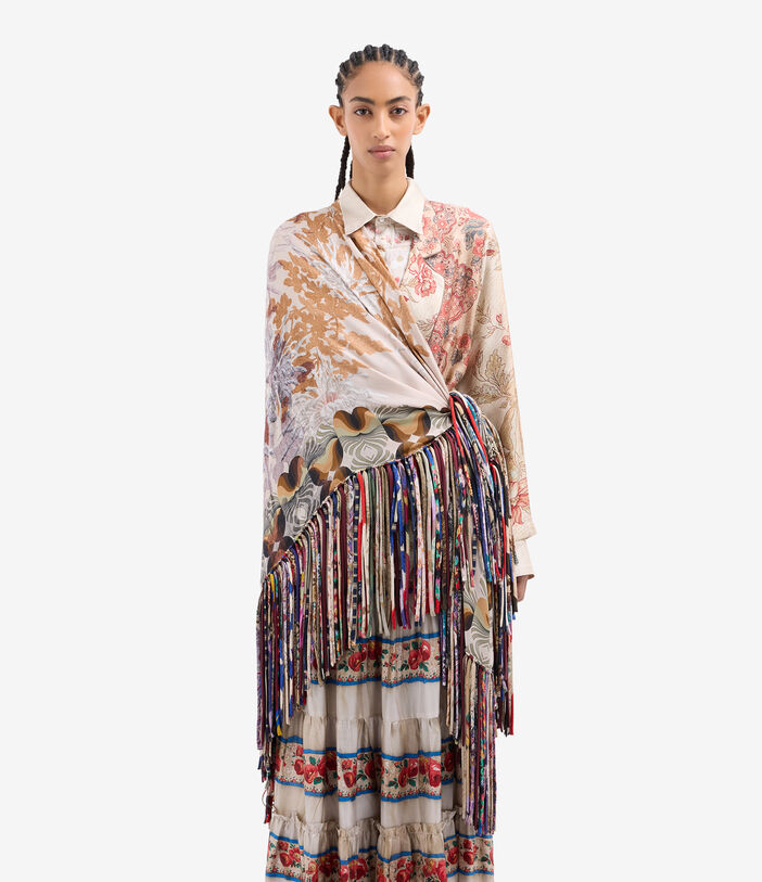 Pierre Louis Mascia ALOEUW Scarf Silk 135x135 LOTO BIANCO ALOEUWSW135X135MSTSE517310101